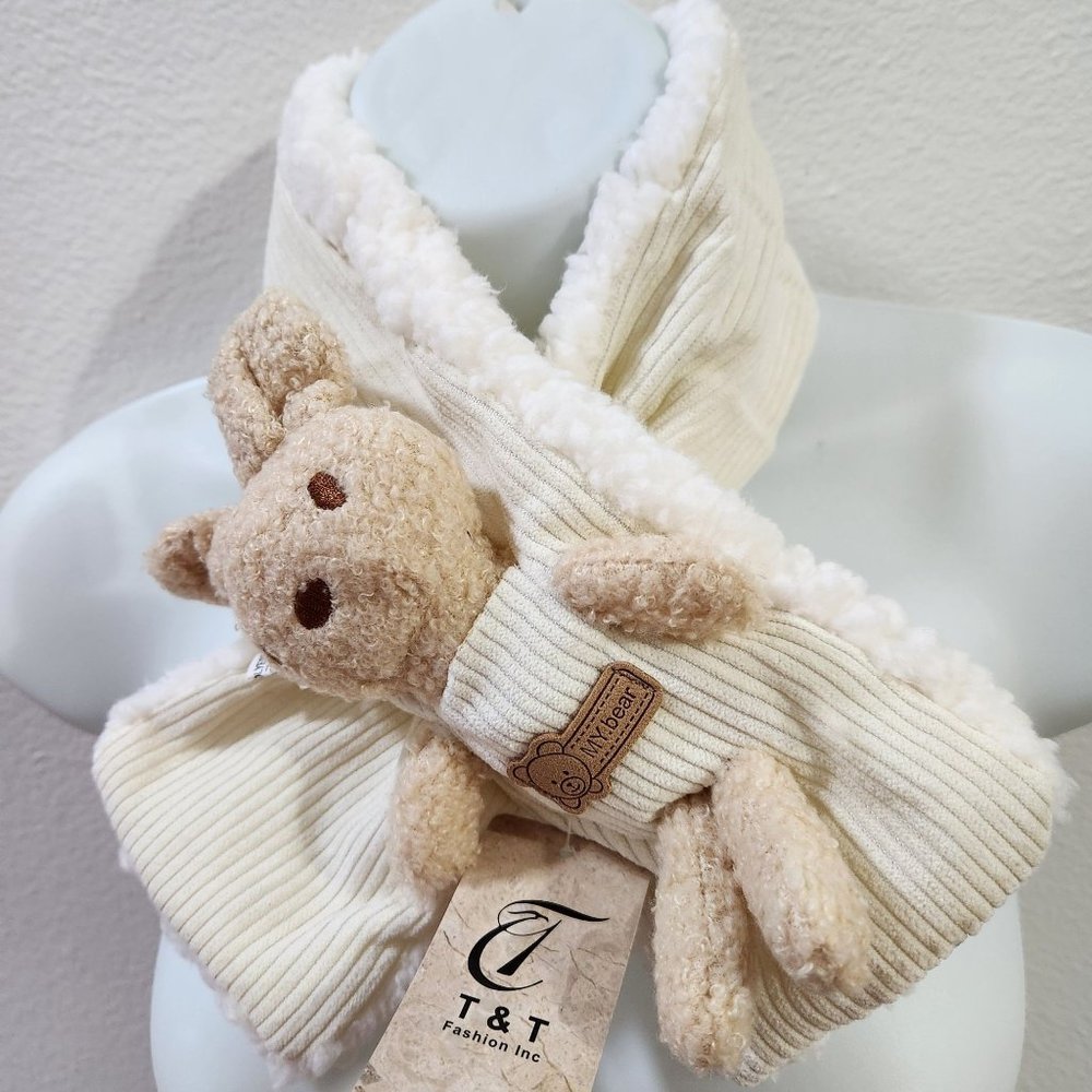 COPY - Scarve+Cap Navy/Beige Kids set, One Size - Picture 5 of 6